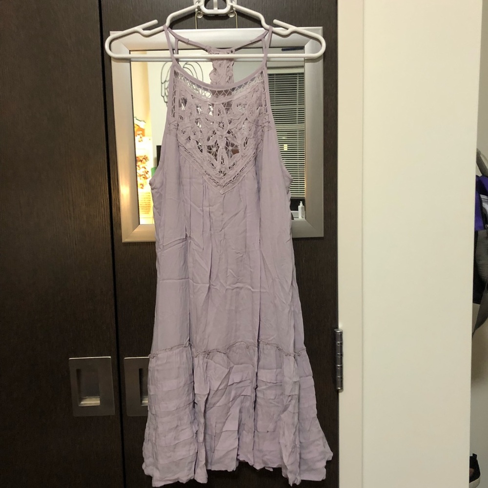 Crocheted lavender dress